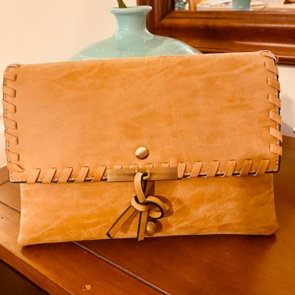 Vegan camel handbag
